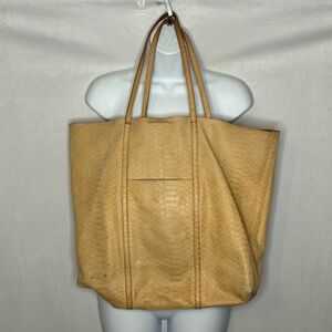 Banana Republic Tan Leather Tote Bag